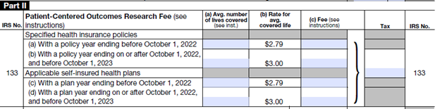 PCORI fees step 2